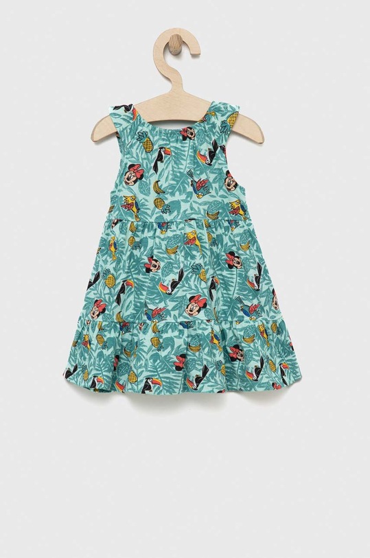 zippy sukienka bawełniana dziecięca x Disney ZBGAP0501.23014 zielony SS23