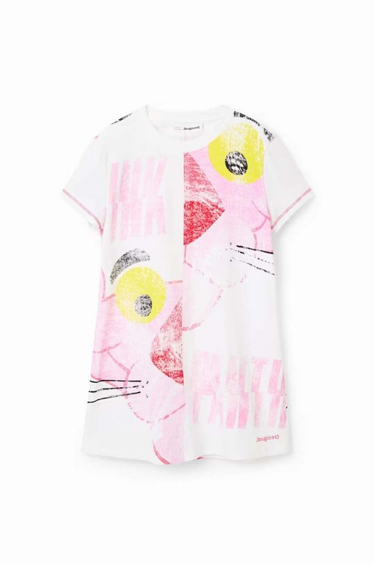 Desigual sukienka bawełniana dziecięca 23SGVK06 biały SS23