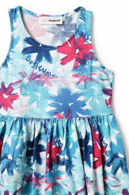 Desigual rochie din bumbac pentru copii 23SGVK02 albastru SS23