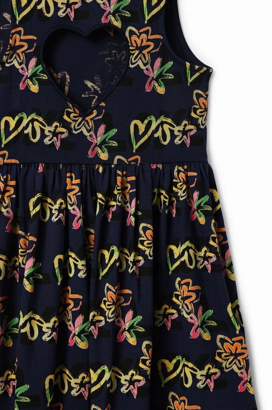 Desigual rochie din bumbac pentru copii bleumarin 23SGVK11