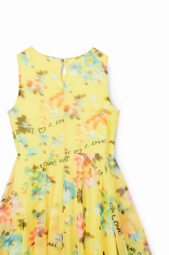 Fete Desigual rochie din bumbac pentru copii 23SGVK21 galben