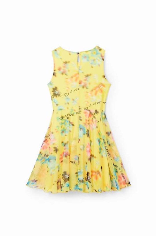 Desigual sukienka bawełniana dziecięca żółty 23SGVK21