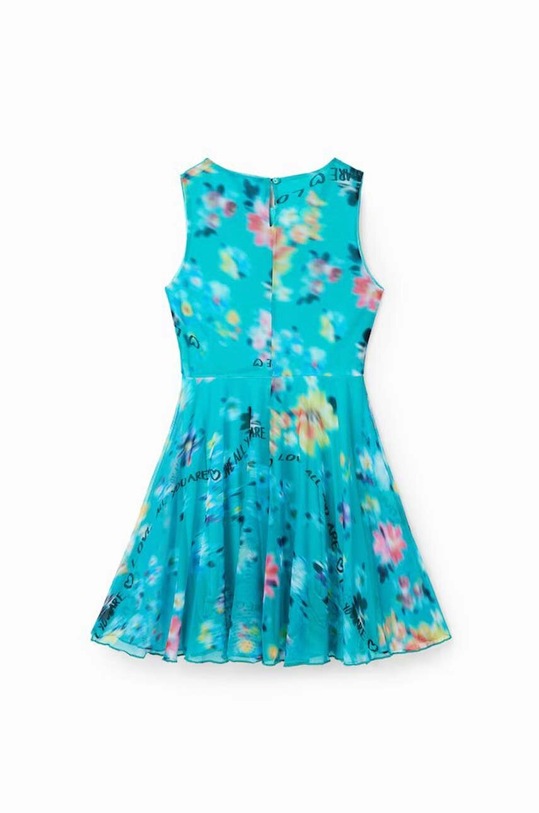 Desigual rochie din bumbac pentru copii turcoaz 23SGVK21