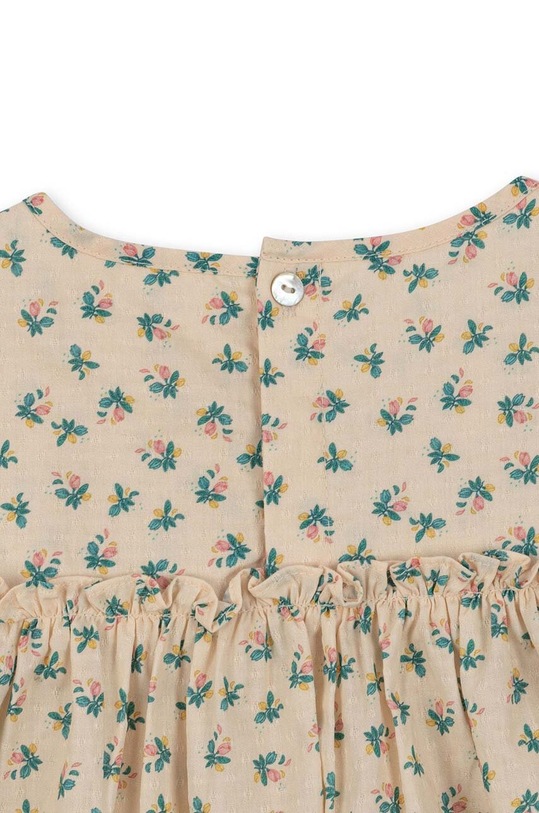 Παιδικό βαμβακερό φόρεμα Konges Sløjd μπεζ KS5156