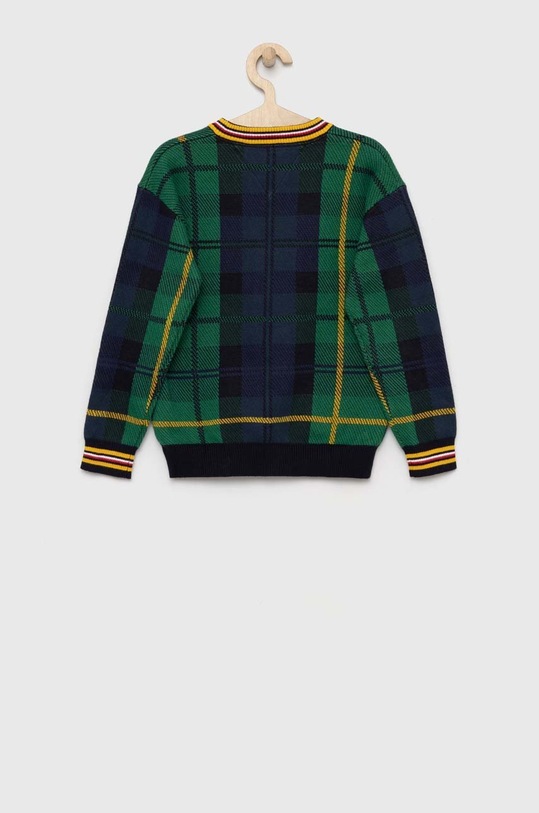 Детский хлопковый свитер Tommy Hilfiger KB0KB07972.PPYX зелёный SS23