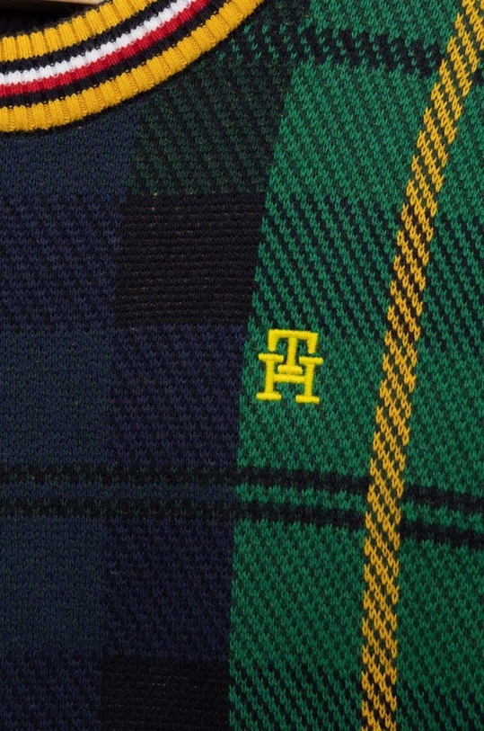 Chłopiec Tommy Hilfiger sweter bawełniany dziecięcy KB0KB07972.PPYX zielony