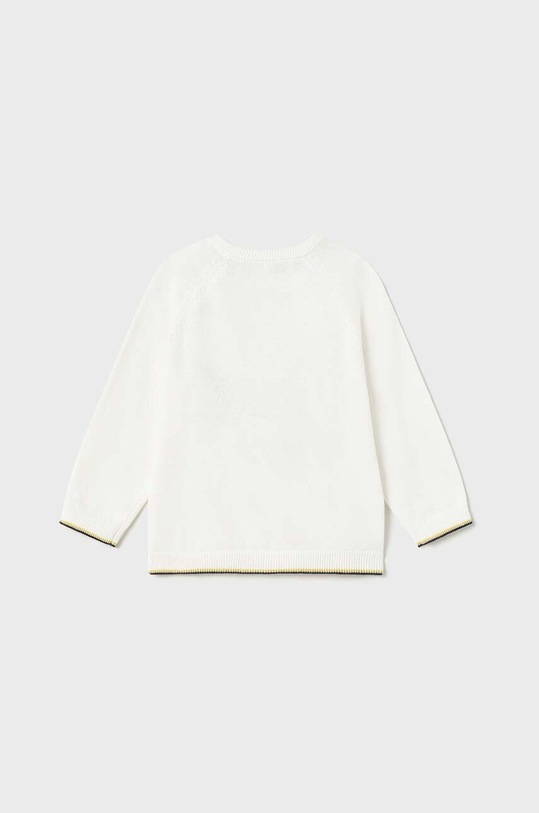 Детски памучен пуловер Mayoral 1370.3L.BABY бежов SS23