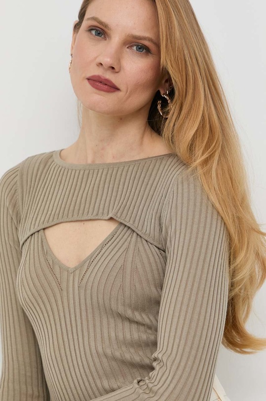 Μακρυμάνικο με μια πινελιά μεταξιού Guess πράσινο W3RR32.Z30L1