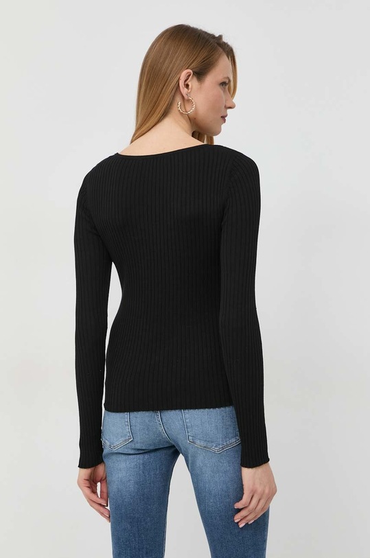 Odzież Guess longsleeve z domieszką jedwabiu W3RR32.Z30L1 czarny