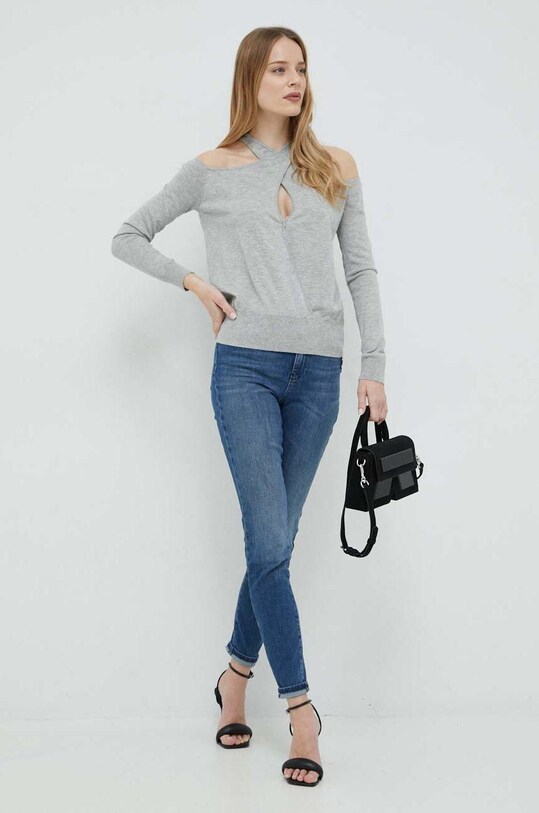 Свитер с примесью шерсти Guess W3RR27.Z33T2 серый SS23
