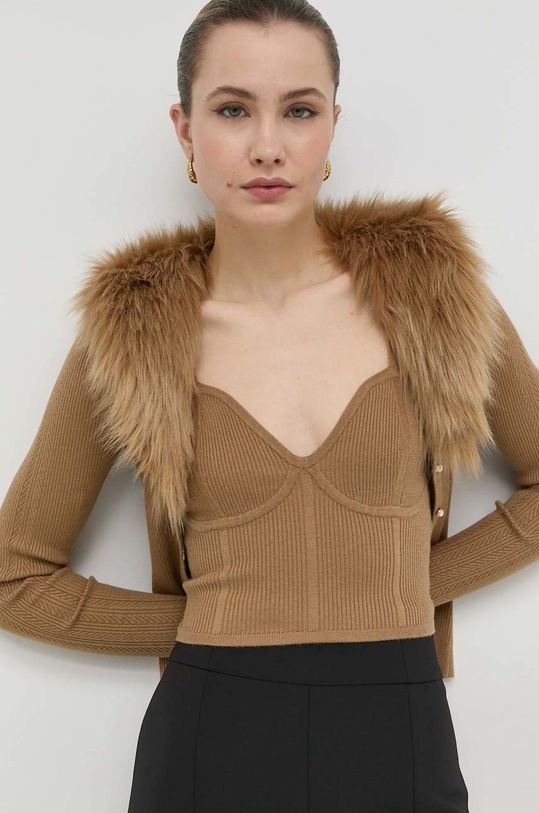 Кардиган з топом Marciano by Guess з додаванням вовни коричневий 3RGR28.5665Z