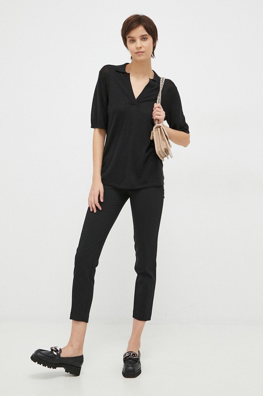 Πουλόβερ με προσθήκη μαλλιού Calvin Klein K20K205268.PPYX μαύρο SS23