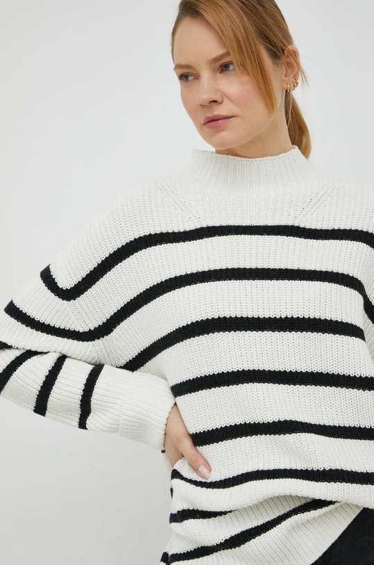 Svetr z vlněné směsi Bruuns Bazaar béžová BBW3194