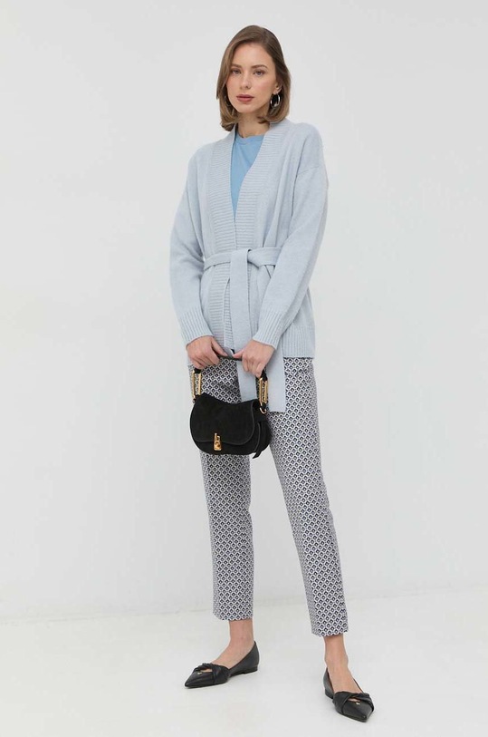 Max Mara Leisure gyapjú kardigán 2333410134600 kék SS23