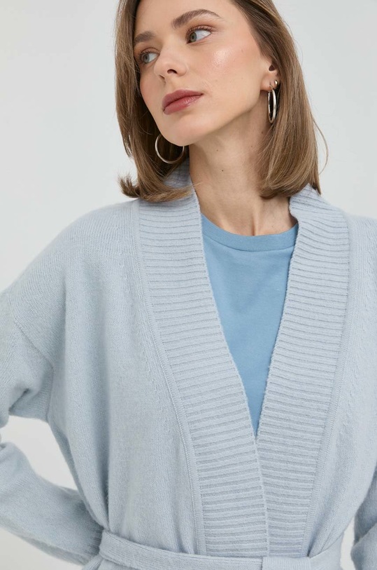 Max Mara Leisure gyapjú kardigán kék 2333410134600