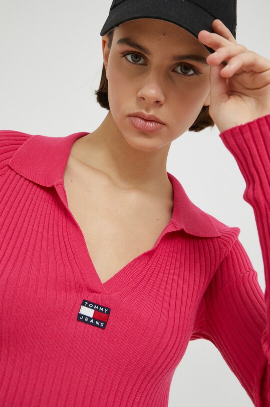 Tommy Jeans sweter różowy DW0DW14950.PPYX