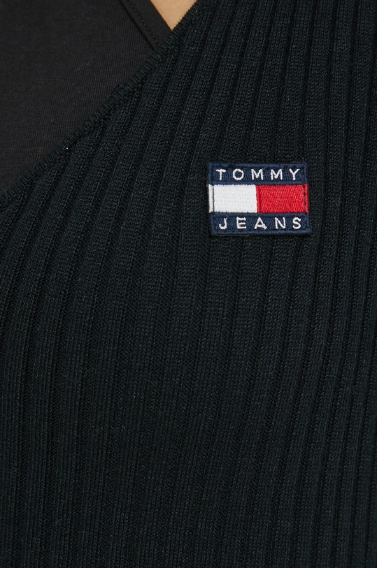Tommy Jeans kardigan czarny DW0DW14960.PPYX