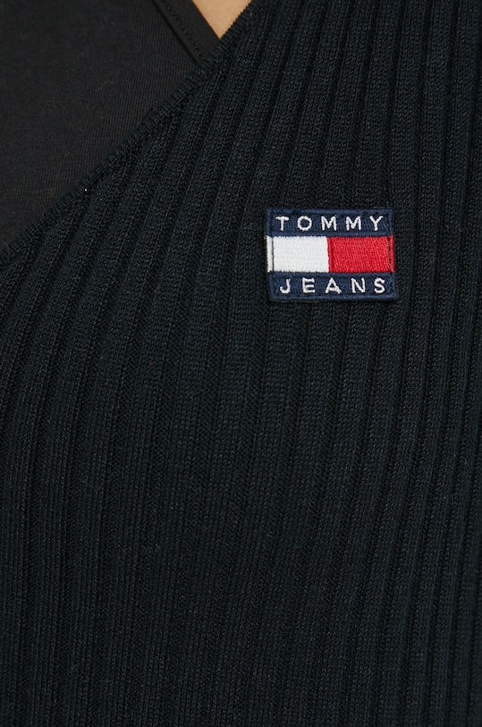 Tommy Jeans kardigan czarny DW0DW14960.PPYX