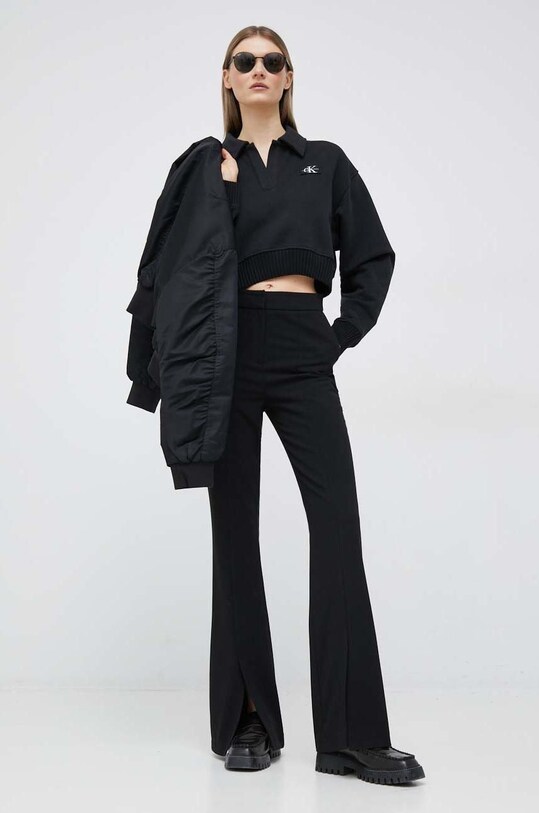 Bombažen pulover Calvin Klein Jeans J20J220512.PPYX črna SS23