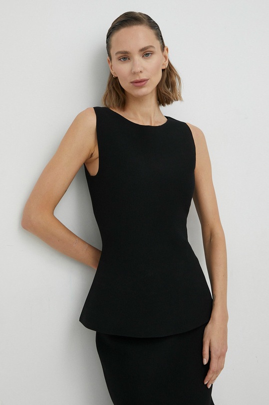Tiger Of Sweden top Miliana z elastanem czarny S71239003