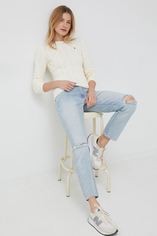 Βαμβακερό πουλόβερ Polo Ralph Lauren 211891640 μπεζ AA00