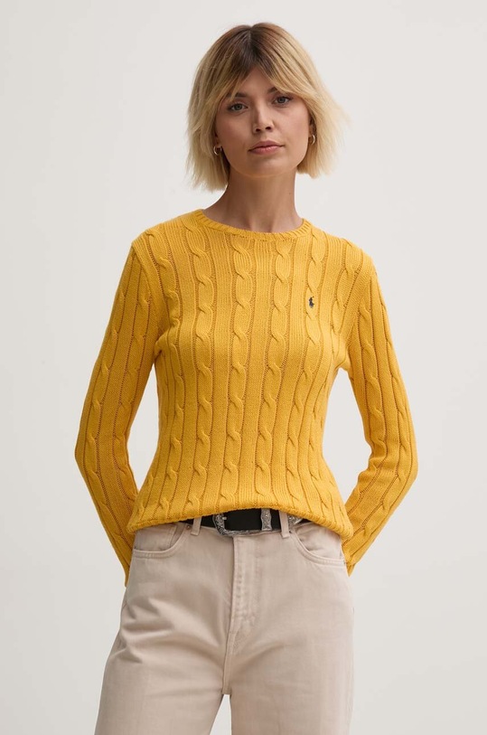Βαμβακερό πουλόβερ Polo Ralph Lauren κίτρινο 211891640
