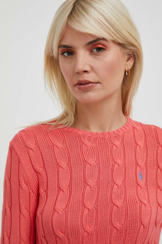 Polo Ralph Lauren sweter bawełniany pomarańczowy 211891640