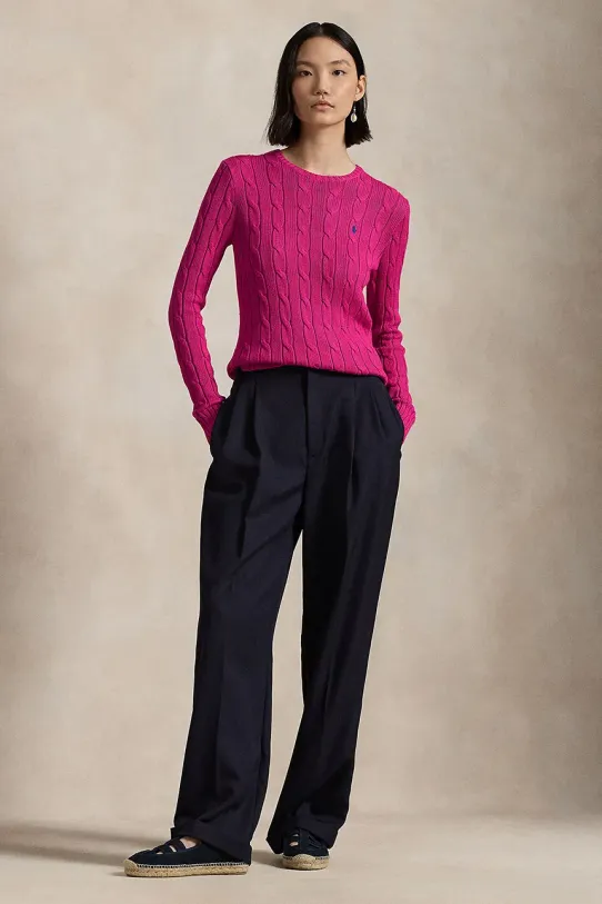 Odzież Polo Ralph Lauren sweter bawełniany 211891640 różowy