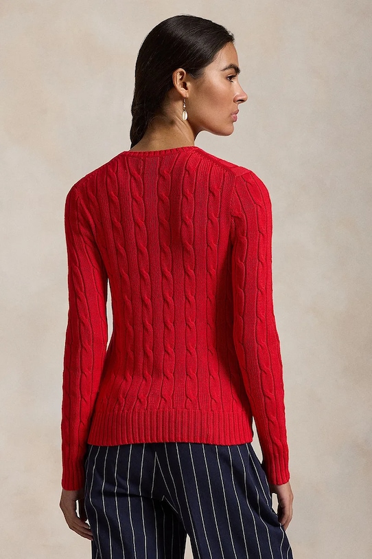 Bavlnený sveter Polo Ralph Lauren 211891640 červená AW25