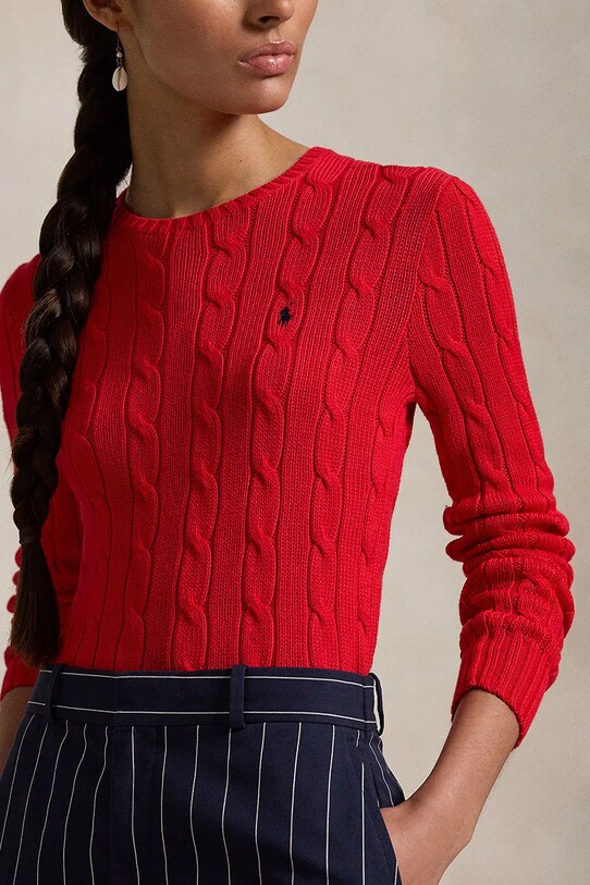 Βαμβακερό πουλόβερ Polo Ralph Lauren κόκκινο 211891640