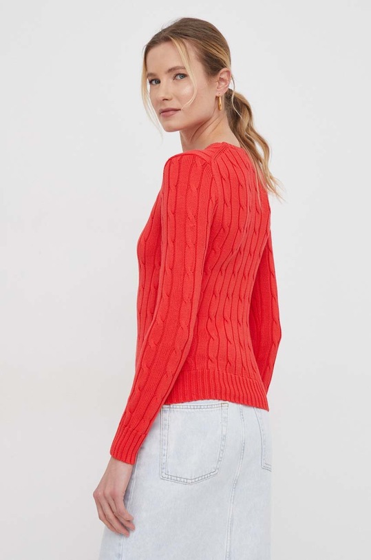 Ρούχα Βαμβακερό πουλόβερ Polo Ralph Lauren 211891640 κόκκινο