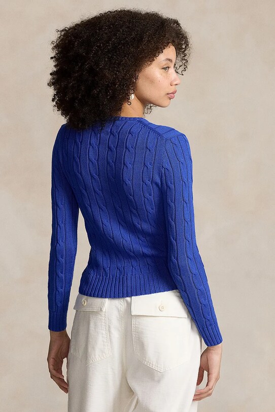 Βαμβακερό πουλόβερ Polo Ralph Lauren 211891640 μπλε AW25