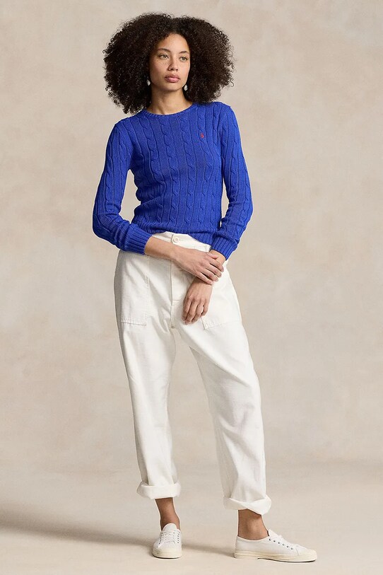 Ρούχα Βαμβακερό πουλόβερ Polo Ralph Lauren 211891640 μπλε