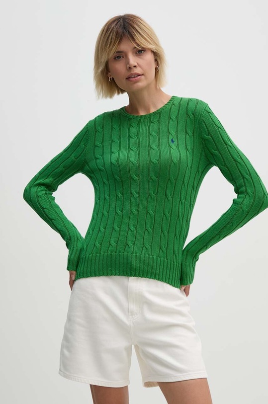 Βαμβακερό πουλόβερ Polo Ralph Lauren πράσινο 211891640