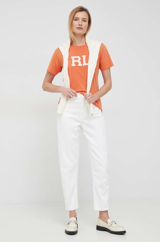 Polo Ralph Lauren sweter bawełniany 211891641 beżowy NC24