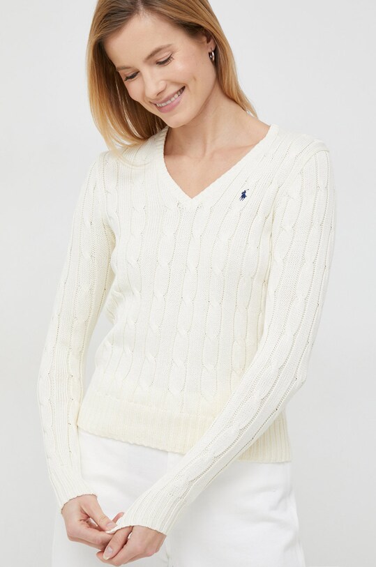 Polo Ralph Lauren sweter bawełniany 211891641 beżowy