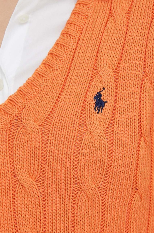 Βαμβακερό πουλόβερ Polo Ralph Lauren 211891641 πορτοκαλί