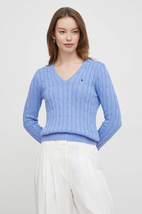 Polo Ralph Lauren sweter bawełniany bawełna niebieski 211891641