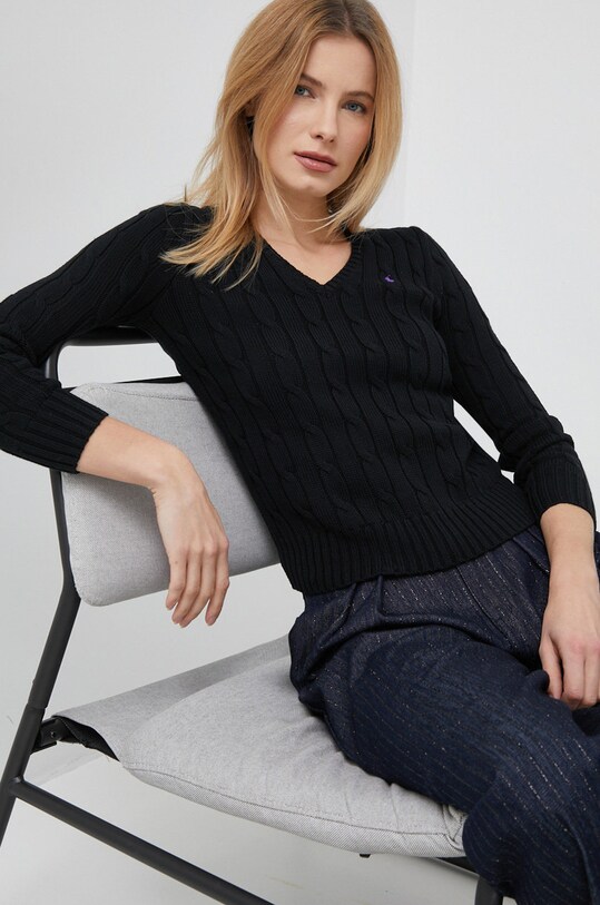 Polo Ralph Lauren pulover de bumbac 211891641 negru