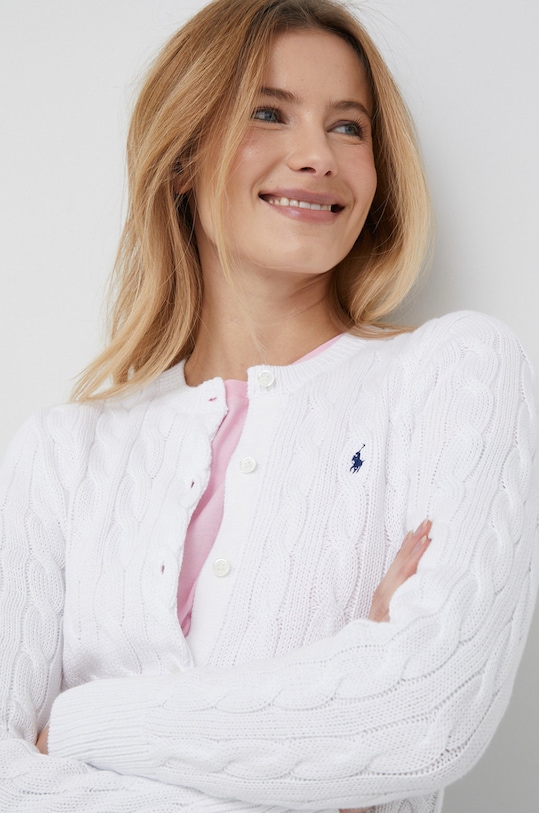 Polo Ralph Lauren kardigan bawełniany biały 211891643