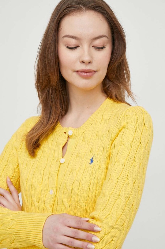 Polo Ralph Lauren kardigan bawełniany żółty 211891643