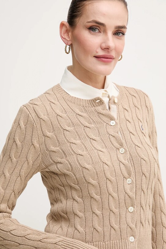 Бавовняний кардиган Polo Ralph Lauren зелений 211891643