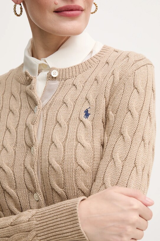 Бавовняний кардиган Polo Ralph Lauren 211891643 зелений