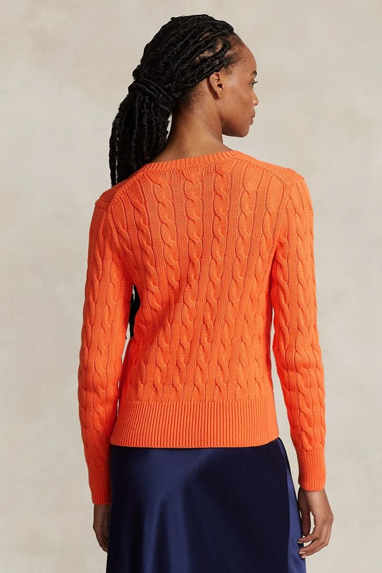 Polo Ralph Lauren kardigan bawełniany 211891643 pomarańczowy AW25