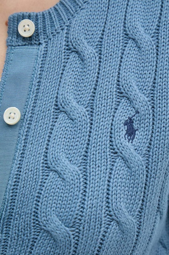 Bavlněný kardigan Polo Ralph Lauren 211891643 modrá