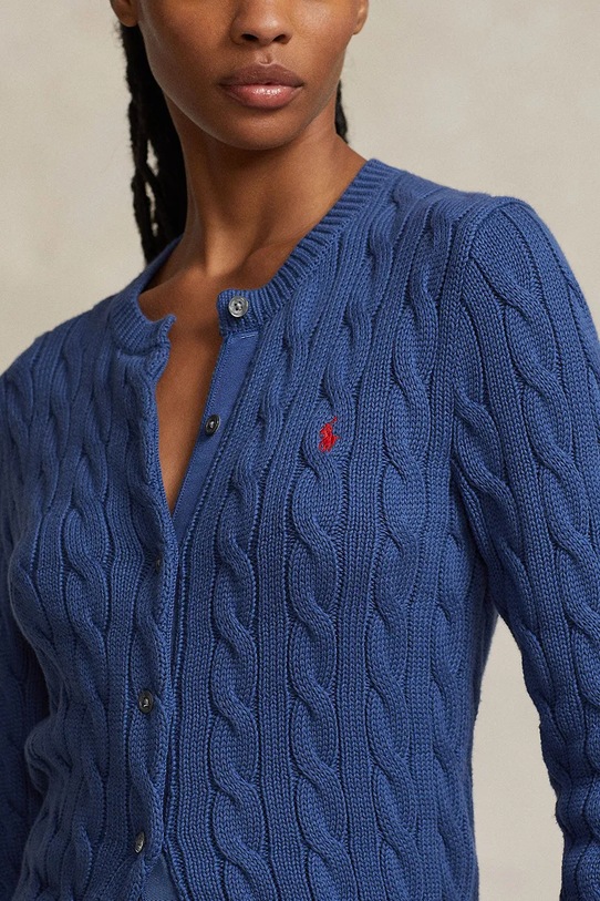 Polo Ralph Lauren kardigan bawełniany niebieski 211891643