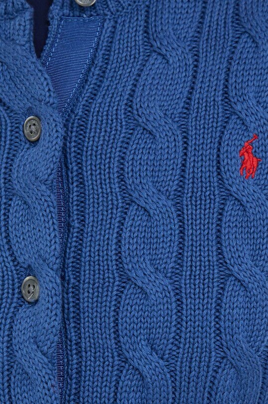 Бавовняний кардиган Polo Ralph Lauren 211891643 блакитний