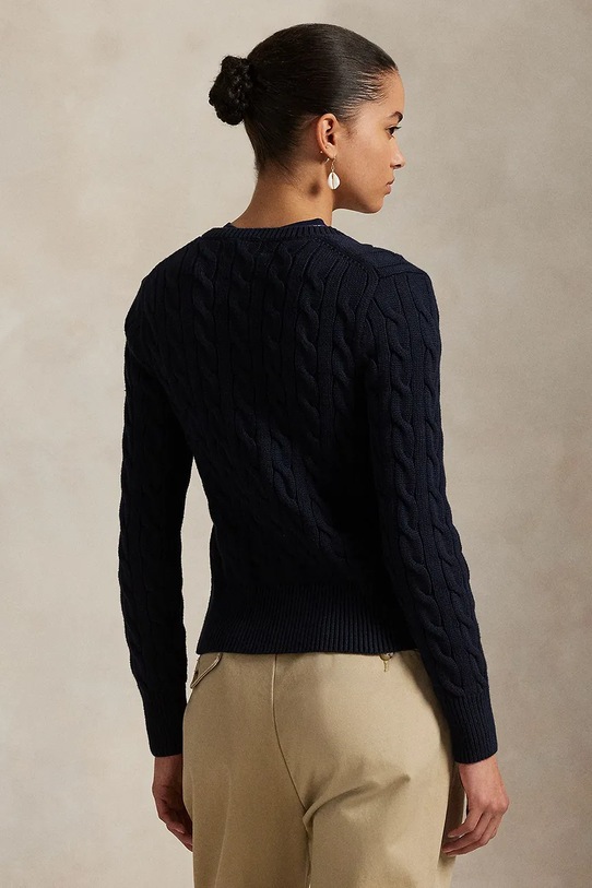 Pamučni kardigan Polo Ralph Lauren 211891643 mornarsko plava AW25