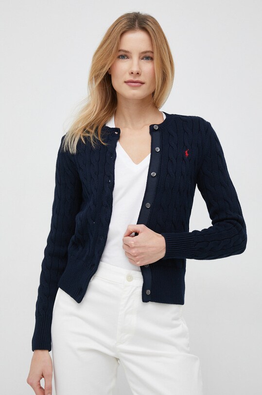 Polo Ralph Lauren cardigan din bumbac bleumarin 211891643