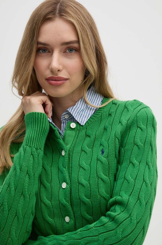 Polo Ralph Lauren kardigan bawełniany zielony 211891643